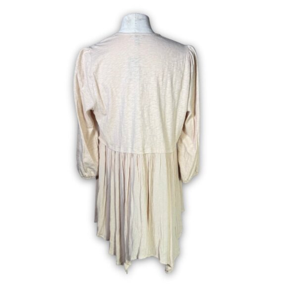 NWT Torrid Mixed Hanky Hem Kimono Beige Cardigan Open Front Sz 1X - Picture 2 of 8